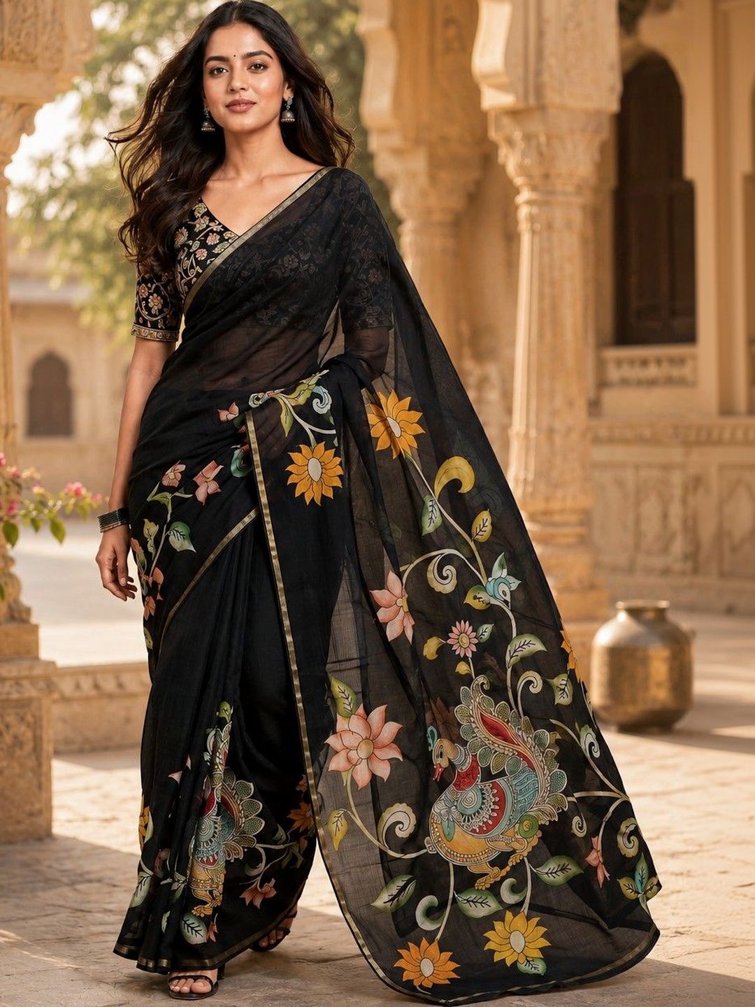 HERE&NOW Kalamkari Saree-picture-44