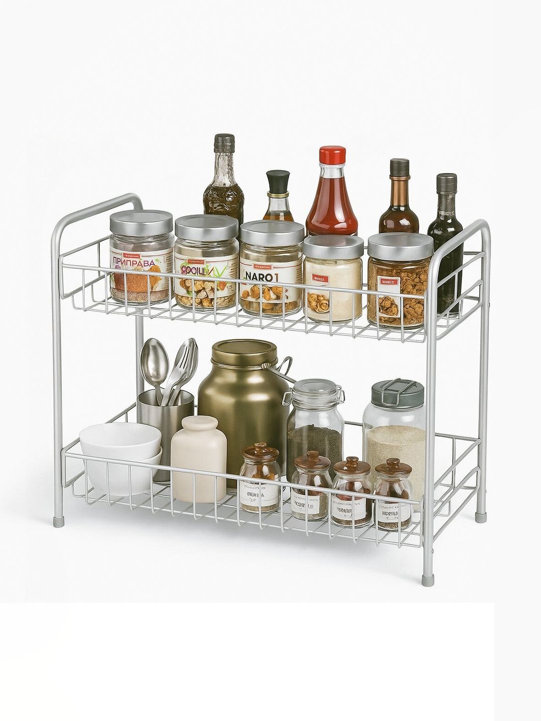 ProGrade Silver-Toned Set of 1 Portable Racks Organisers-picture-20
