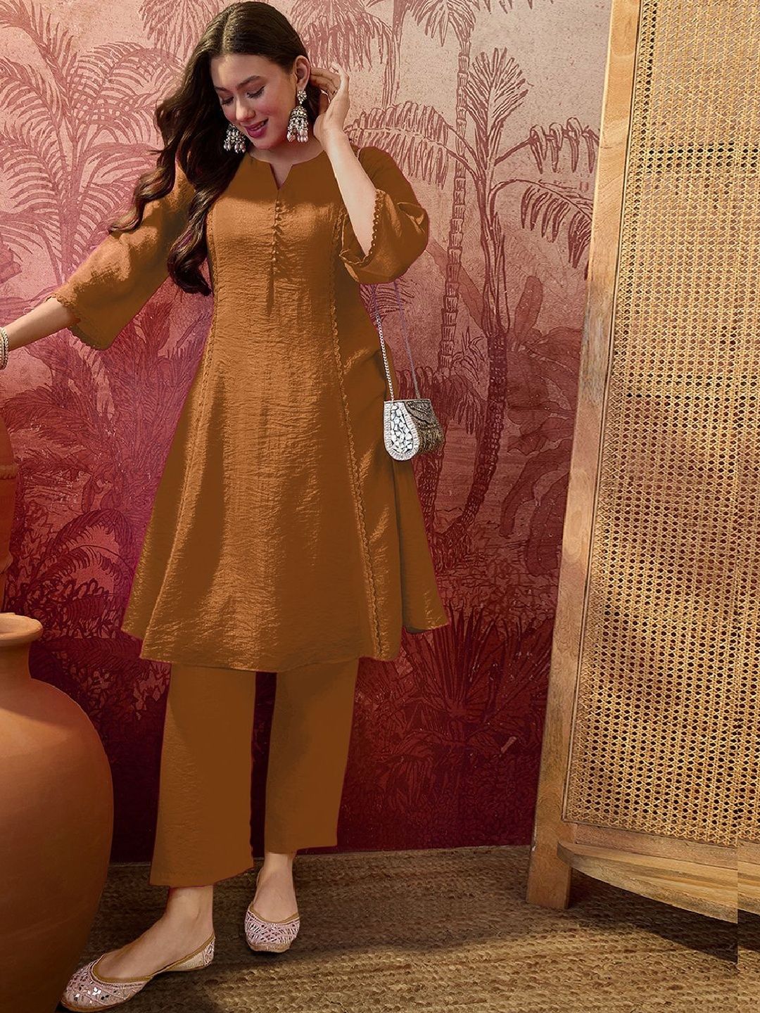 Sangria Women Regular Kurta with Trousers-picture-32