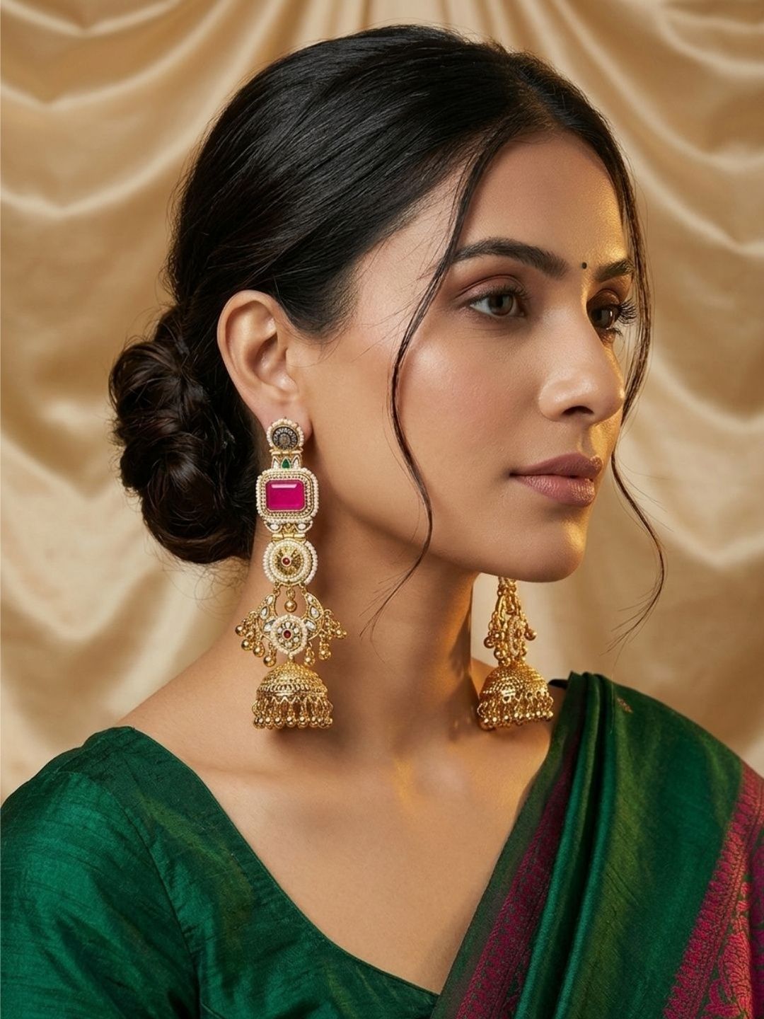 VIVAZS Geometric Drop Earrings-image-47