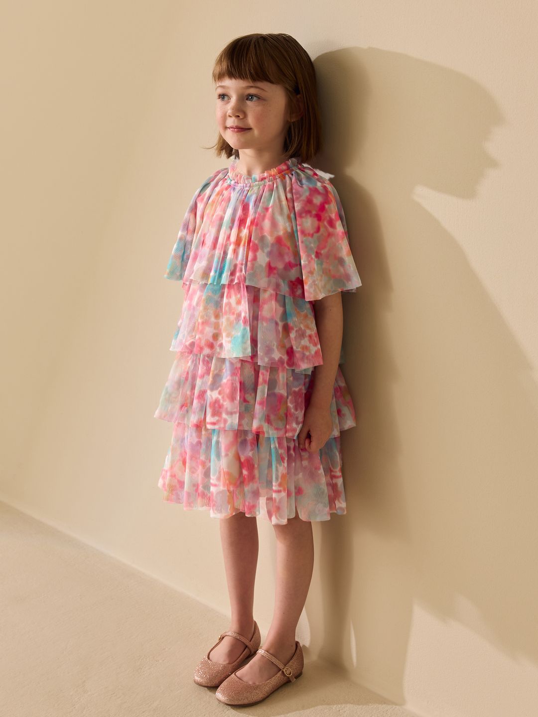 NEXT Girls Abstract Print A-Line Dress-image-49