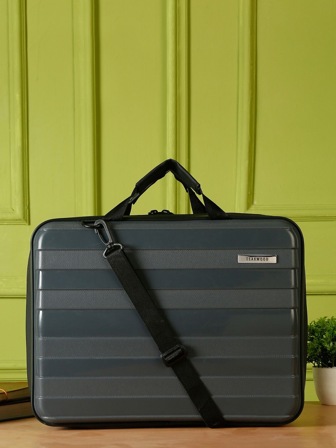 teakwood leathers Teakwood Unisex Striped Laptop Bag-picture-26
