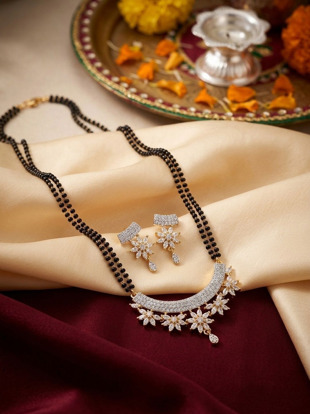 Anouk Gold-Plated Zircon Mangalsutra-image-45