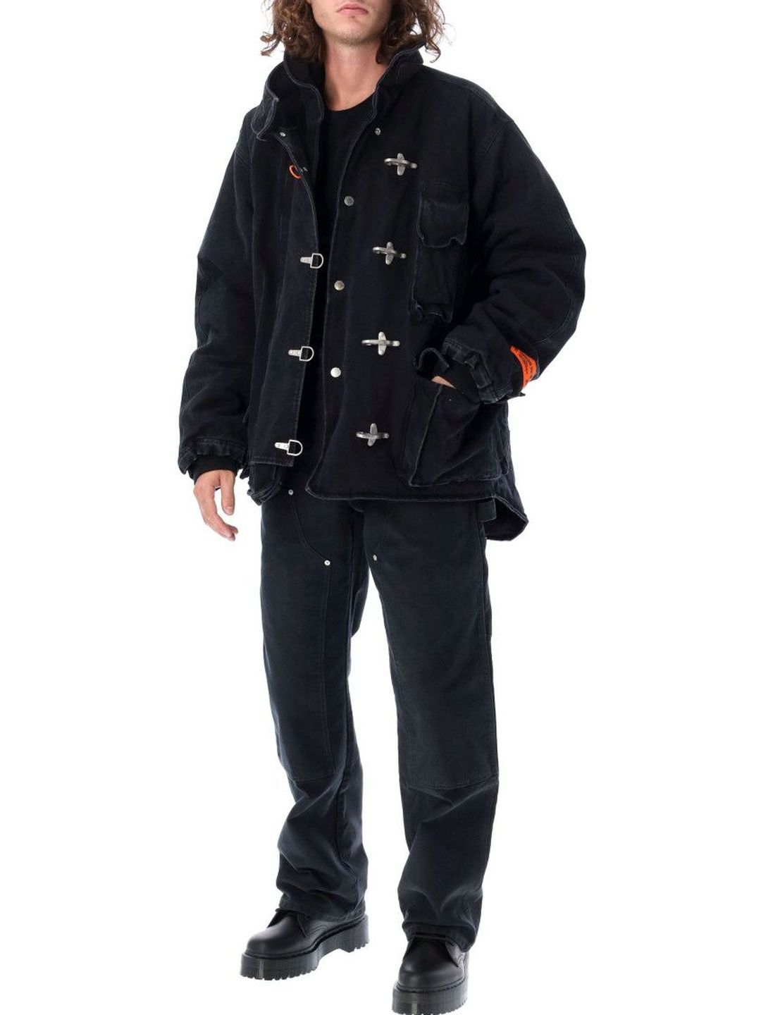 Heron Preston Black Mock Collar Jacket-picture-18