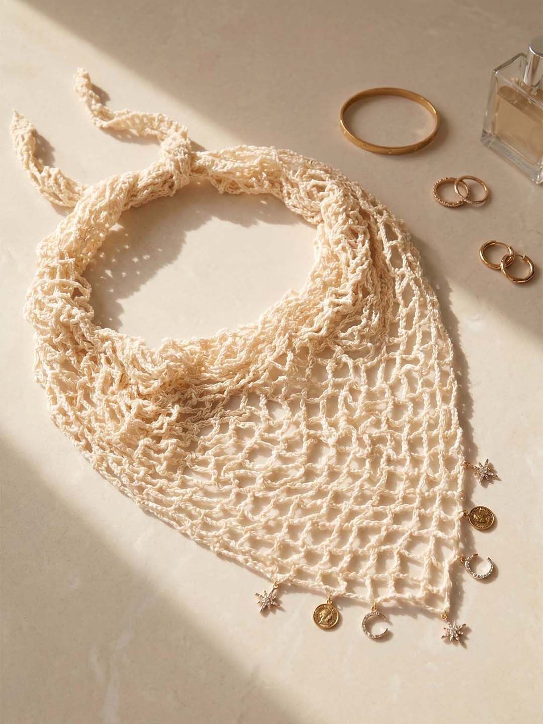 HAIR DRAMA CO. Boho Crochet Head Scarf-picture-56