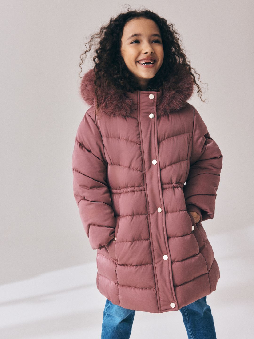 NEXT Girls Hooded Padded Jacket-picture-13
