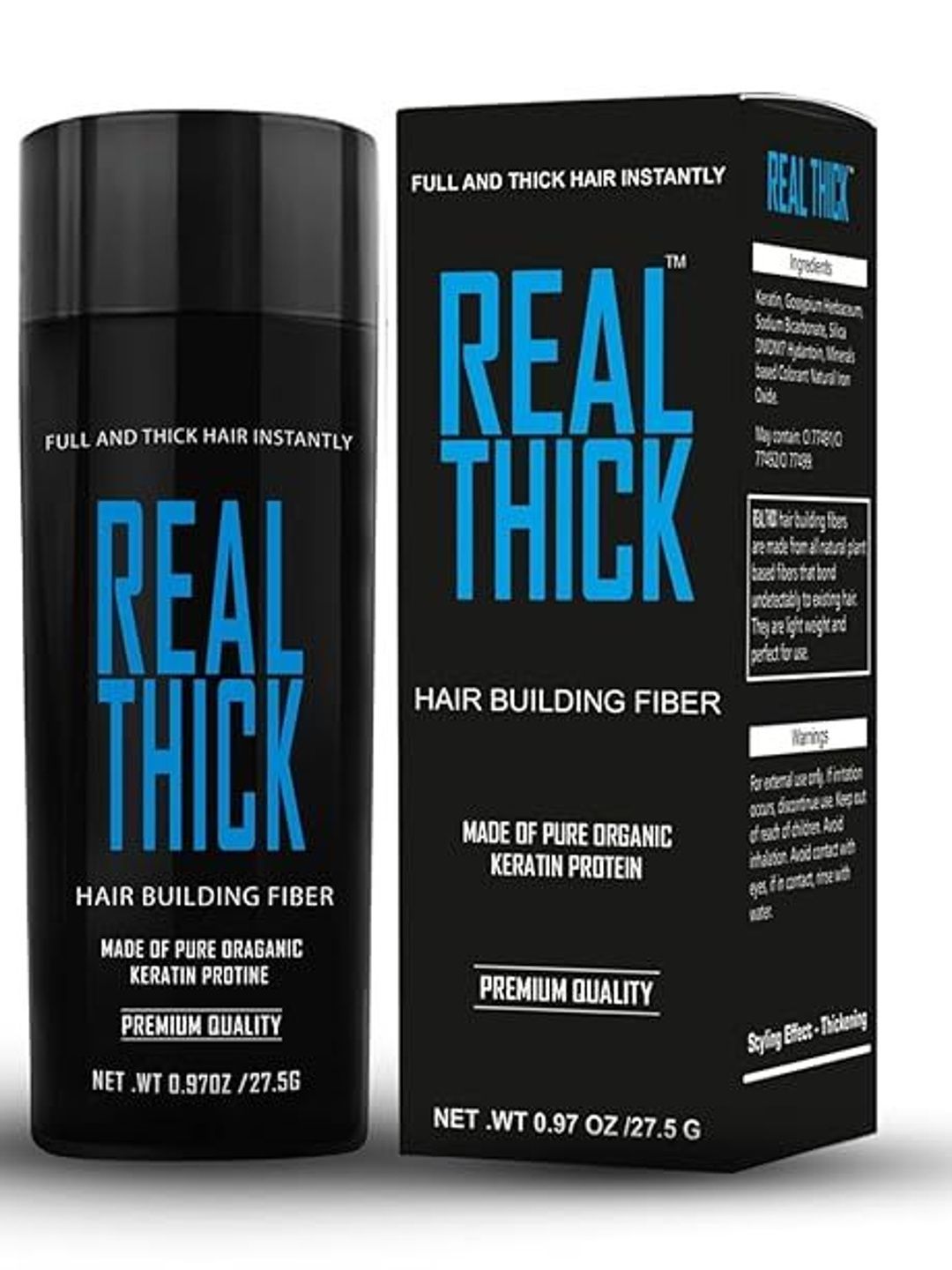 REAL THICK Dark Brown Keratin Hair Building Fibers - 27.5 g-picture-53