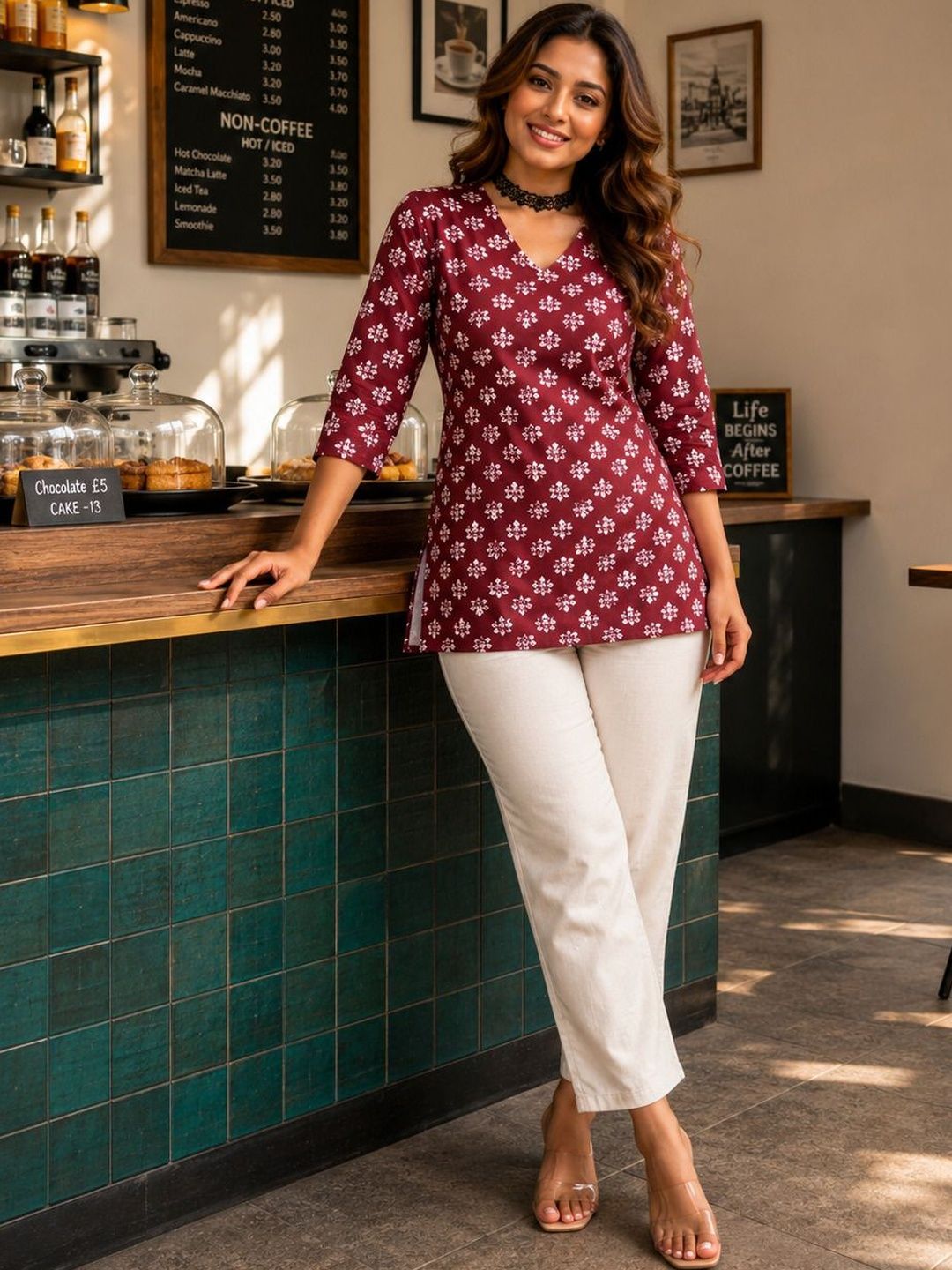 SAIYAMORI Viscose Rayon Printed Ethnic Tunic-picture-55