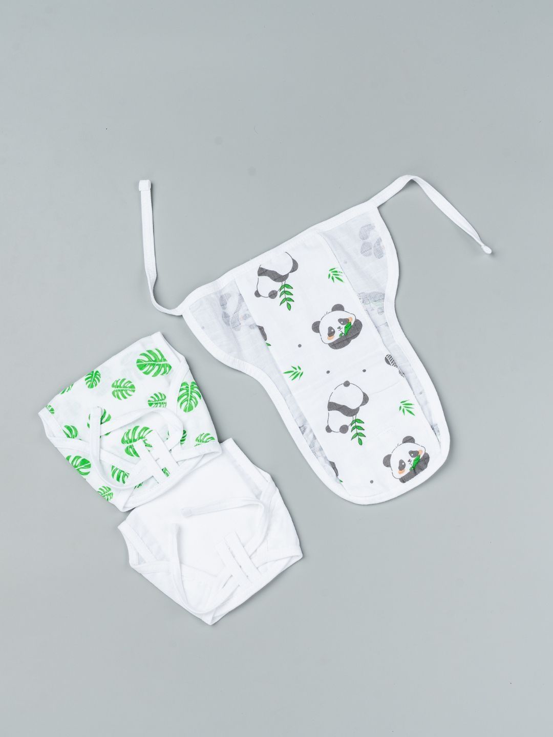 BeeLittle Set Of 3 Organic Stuffed Muslin Velcro Nappy-picture-40