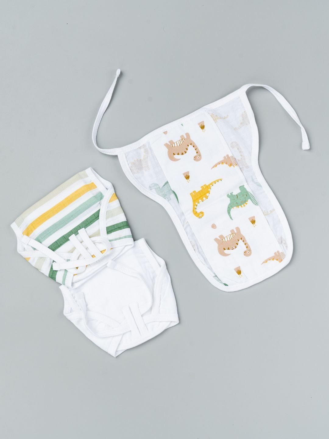 BeeLittle Set Of 3 Organic Stuffed Muslin Velcro Nappy-picture-31