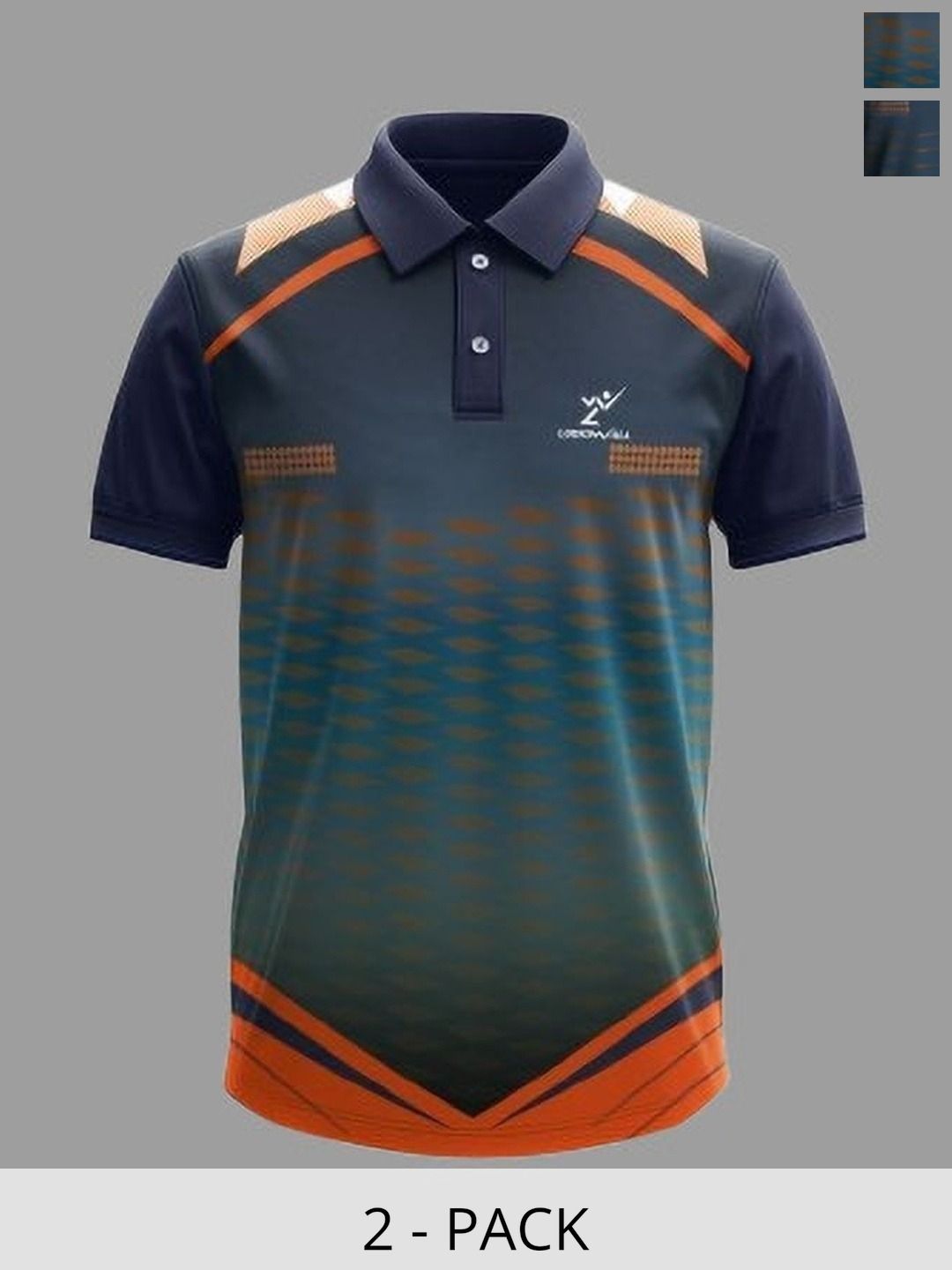 Lookswala Men 2 Printed Polo Collar T-shirt-picture-11