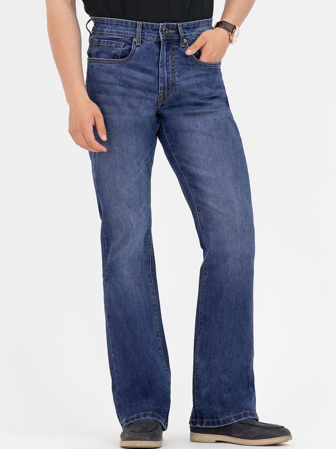 Red Tape Men Bootcut Mid-Rise Stretchable Jeans-image-26