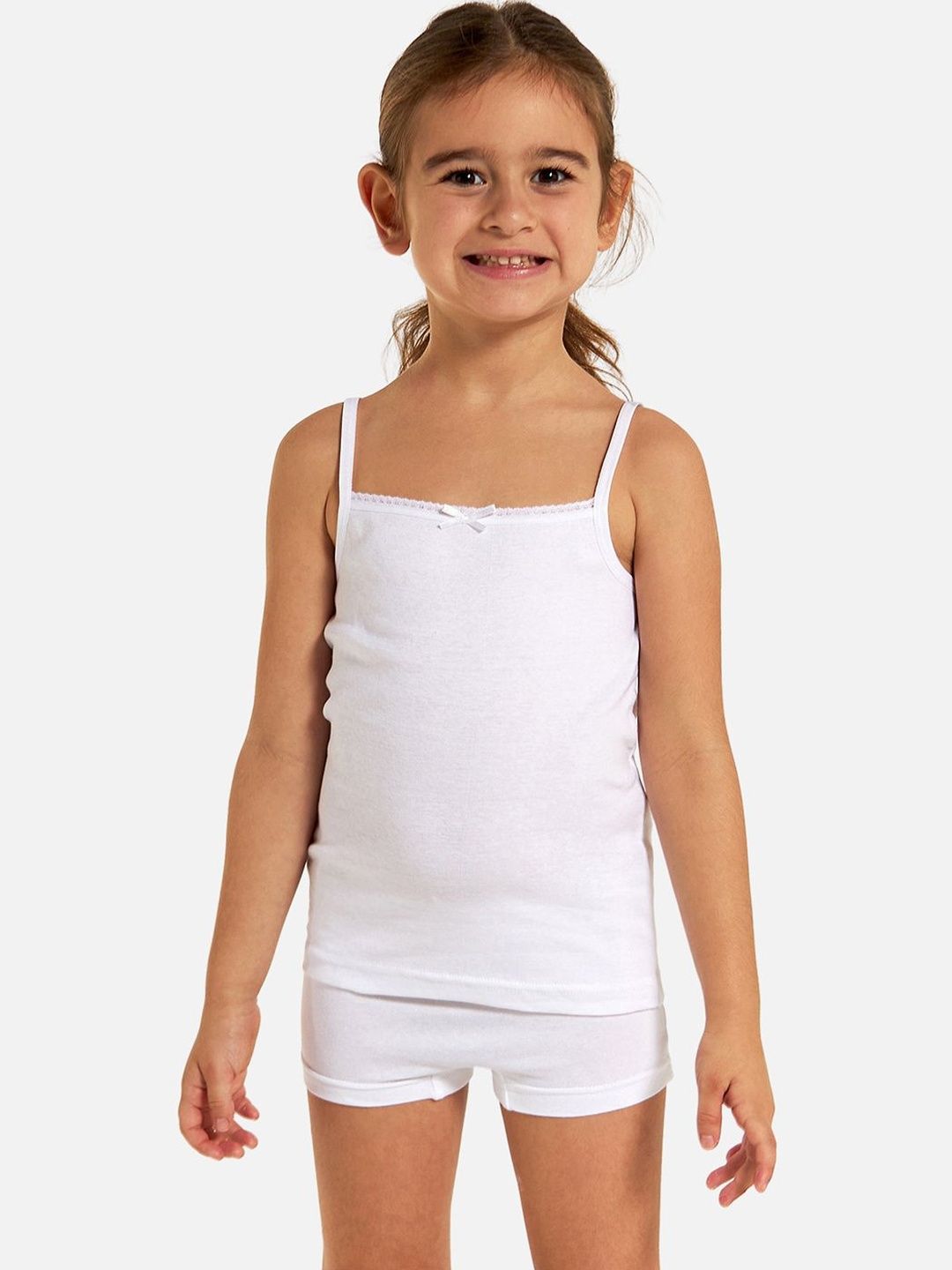 Juniors by Babyshop Girls Pack Of 3 Cotton Non Padded Camisoles-picture-38