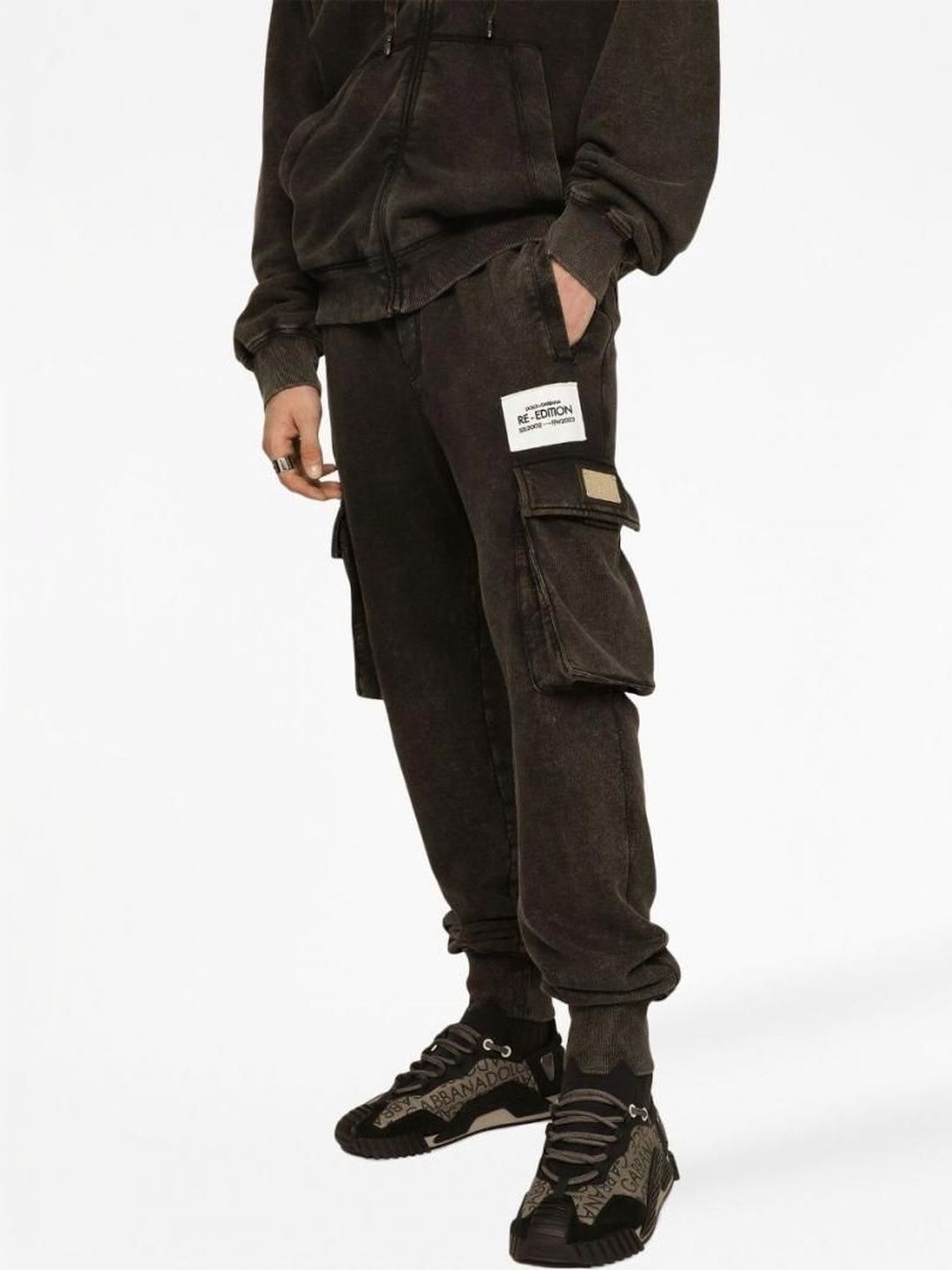 dolce & gabbana Black Tapered Cargo Trousers-picture-52