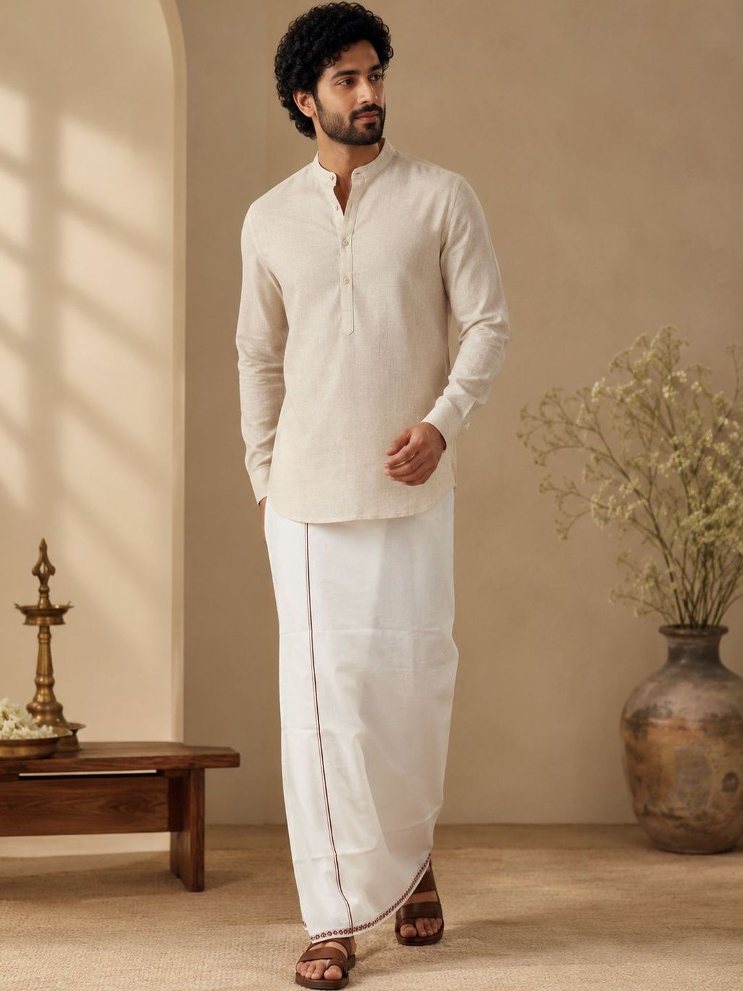 AKESHAVAM Men Cotton Dhoti-picture-58