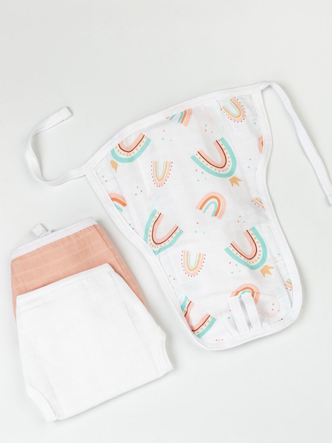 BeeLittle Infants Set Of 3 Rainbow Printed Nappies-picture-42