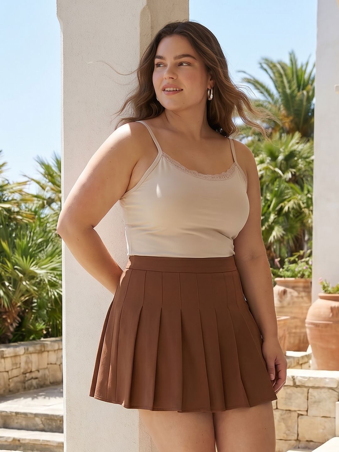 Sztori Plus Size Shoulder Straps Tank Top-image-1