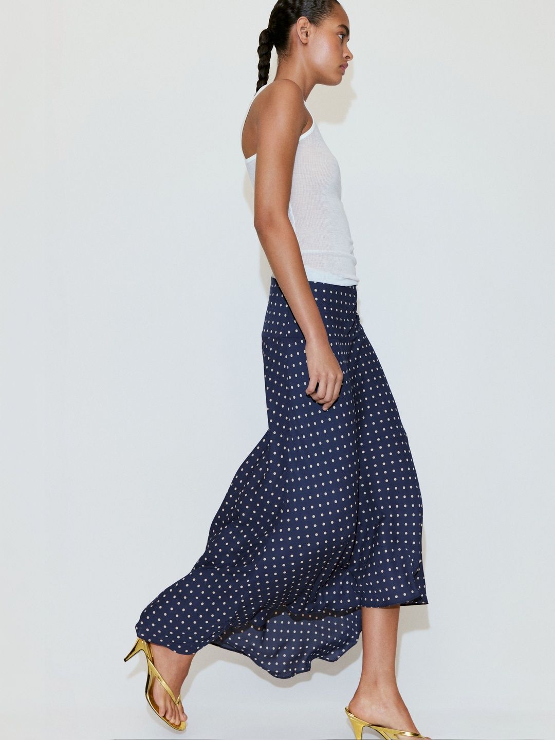 MANGO Women Geometric Midi A-Line Skirt-picture-46