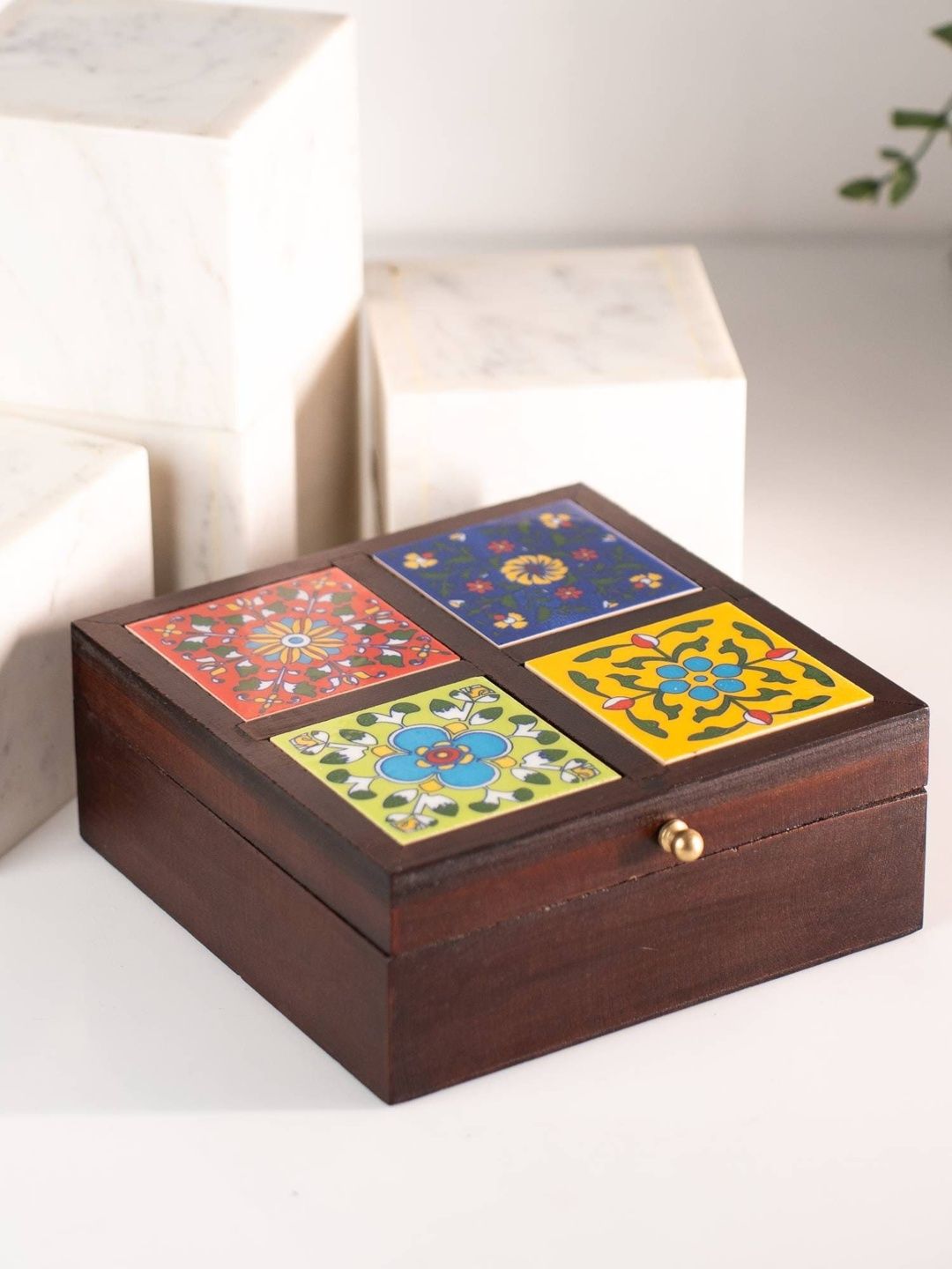 Piharwa Brown Set of 1 Portable Jewellery Organiser Organisers-image-42