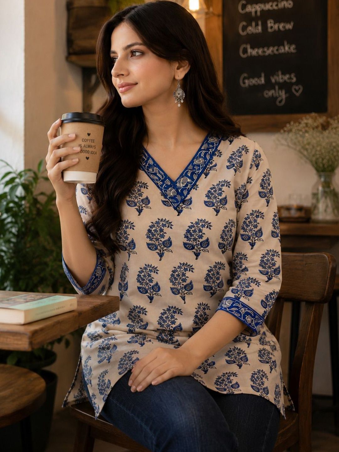 SAIYAMORI Viscose Rayon Printed Ethnic Tunic-picture-38