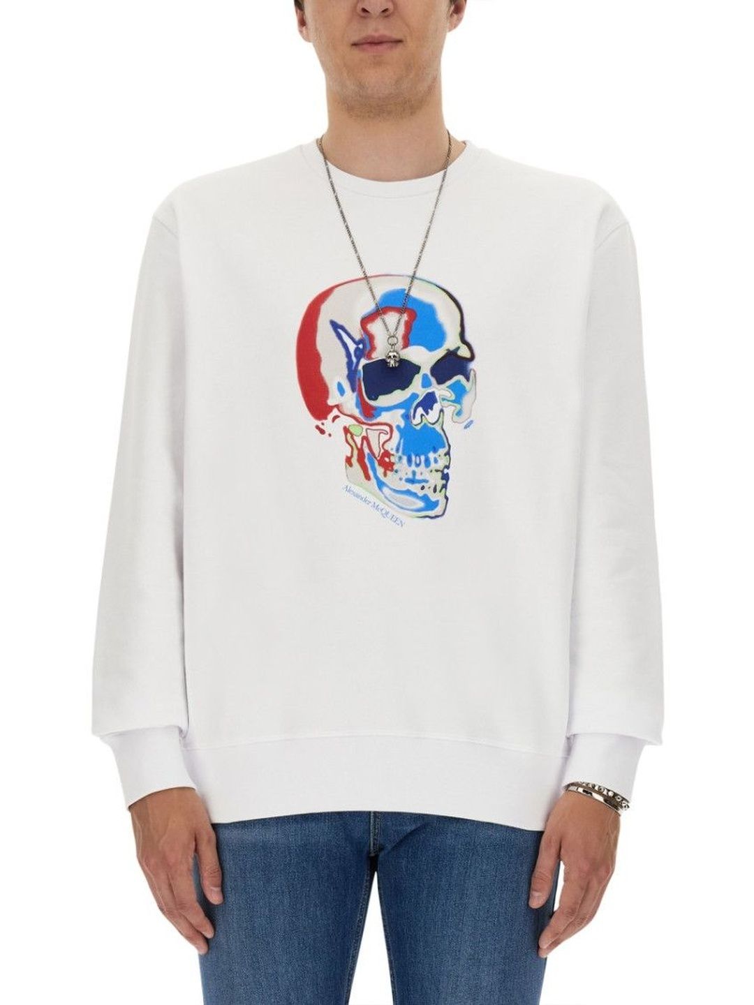 alexander mcqueen White Crew Neck Sweatshirt-picture-19