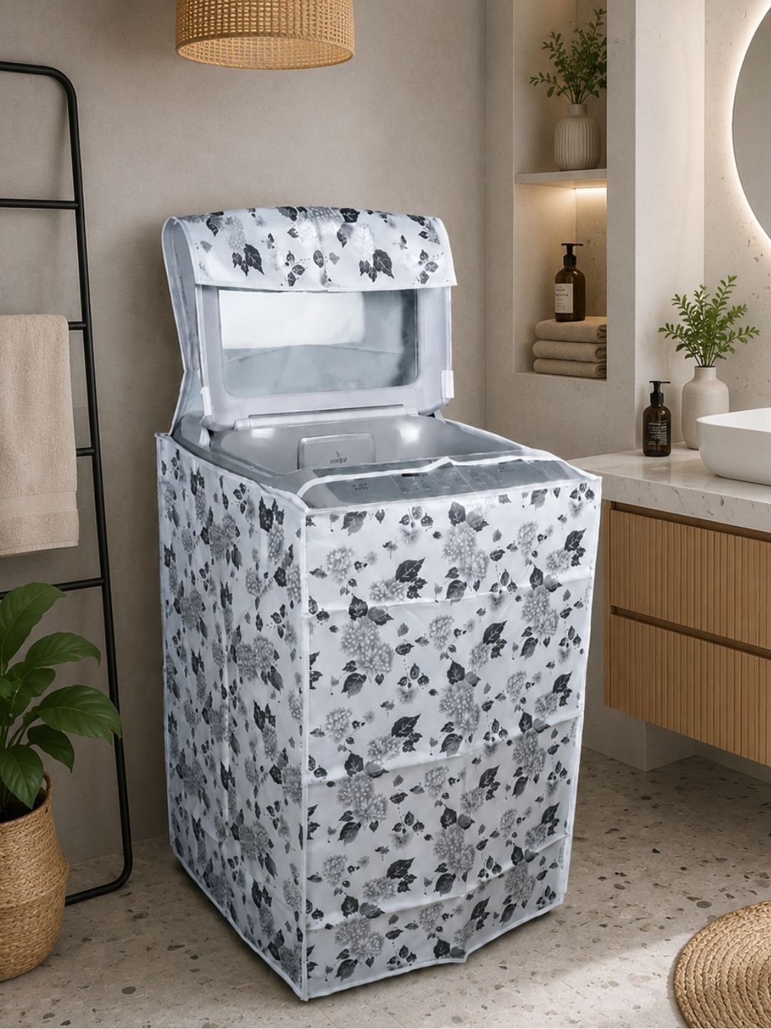 Lala Maneet Multicoloured Printed PVC Top Load Washing Machine Cover for LG-picture-42