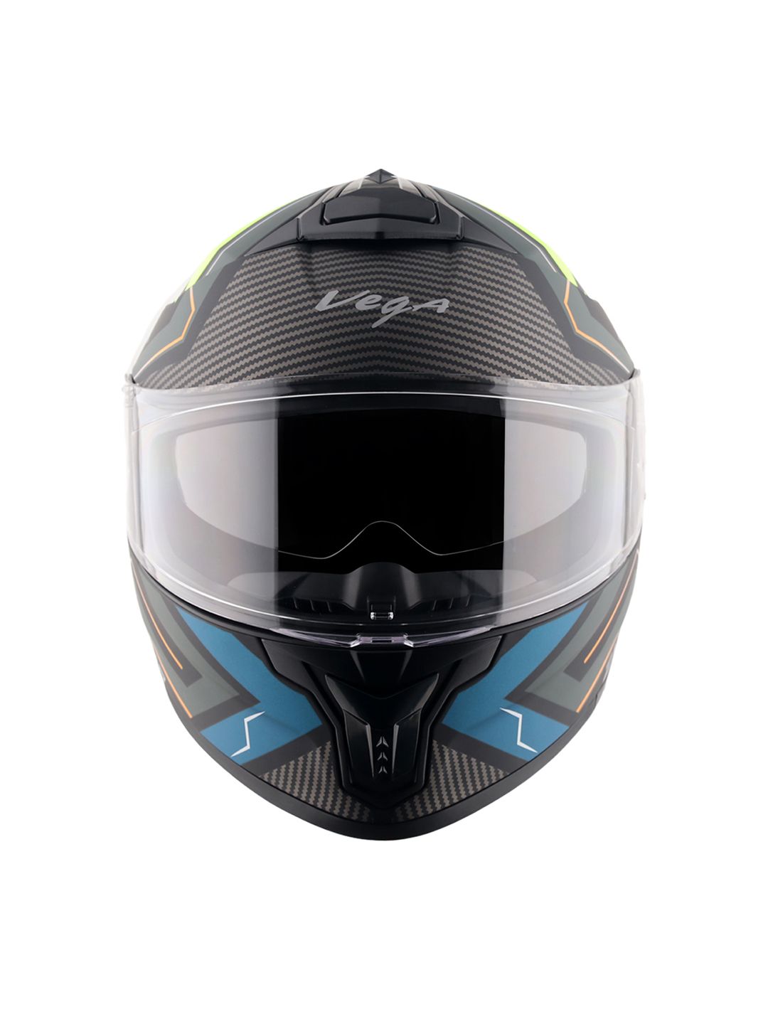 Vega Zap Explore D/V ISI and DOT Certified Full Face Helmet-Dull Black Blue-XL-image-25