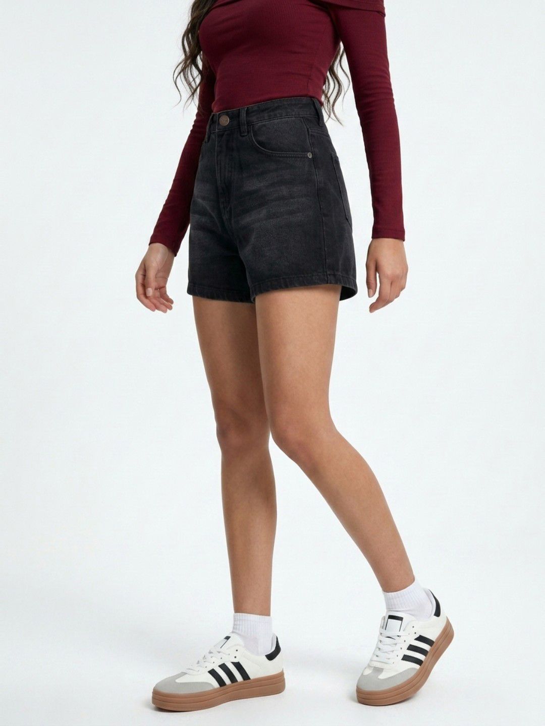 glitchez Women Relaxed Fit Mid-Rise Shorts-picture-22