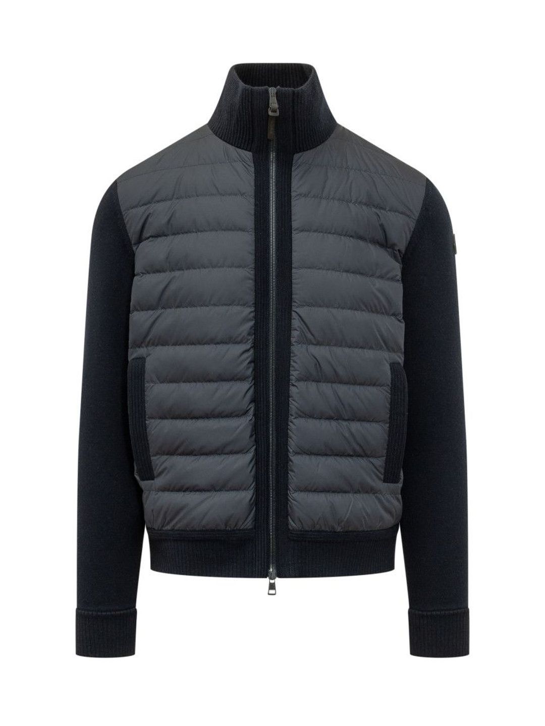 moncler Black Quilted Logo Cardigans-picture-21