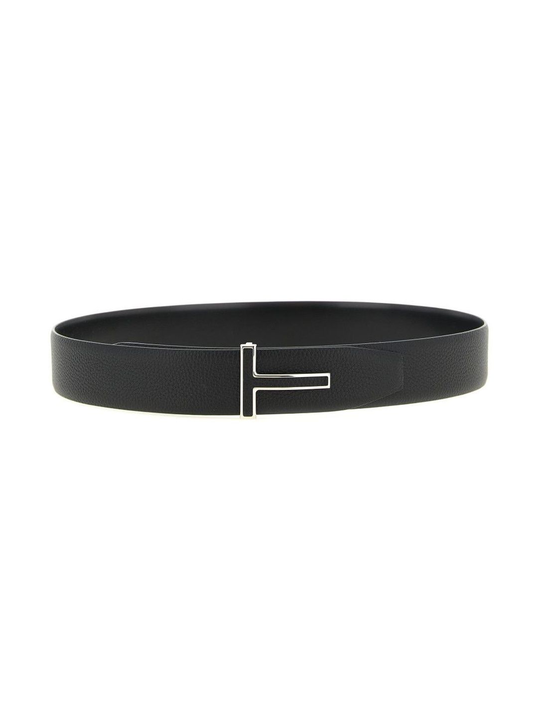Black T Buckle Reversible Belt-image-2