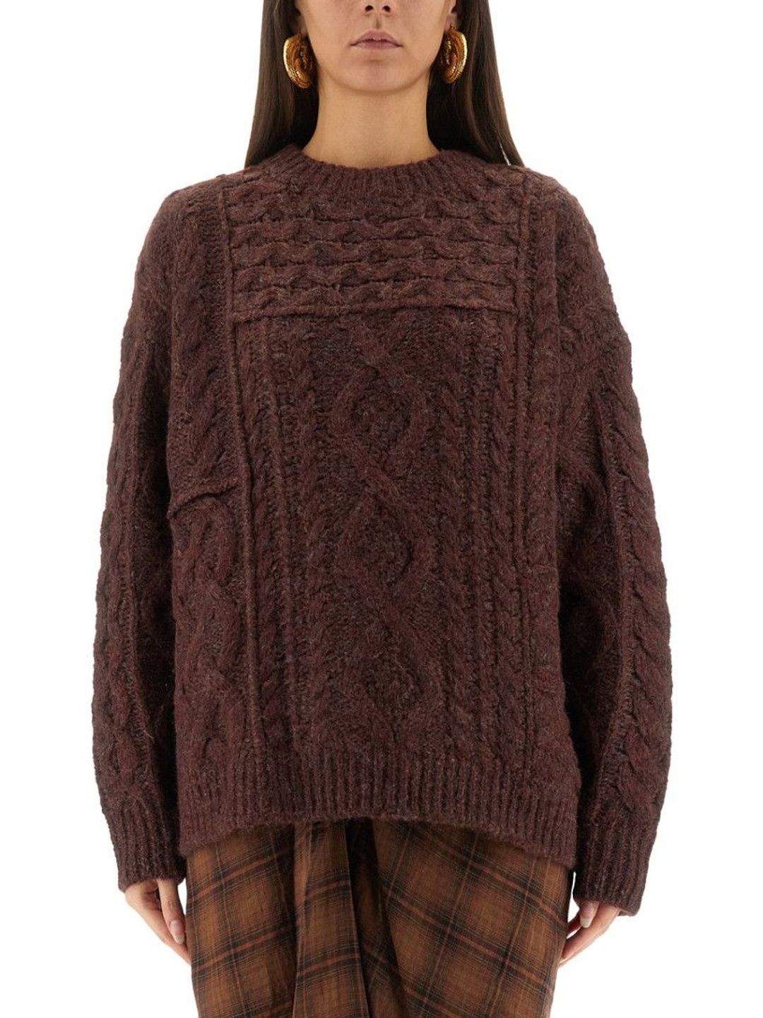 marant etoile Brown Knitted Crew Neck Sweater-picture-55
