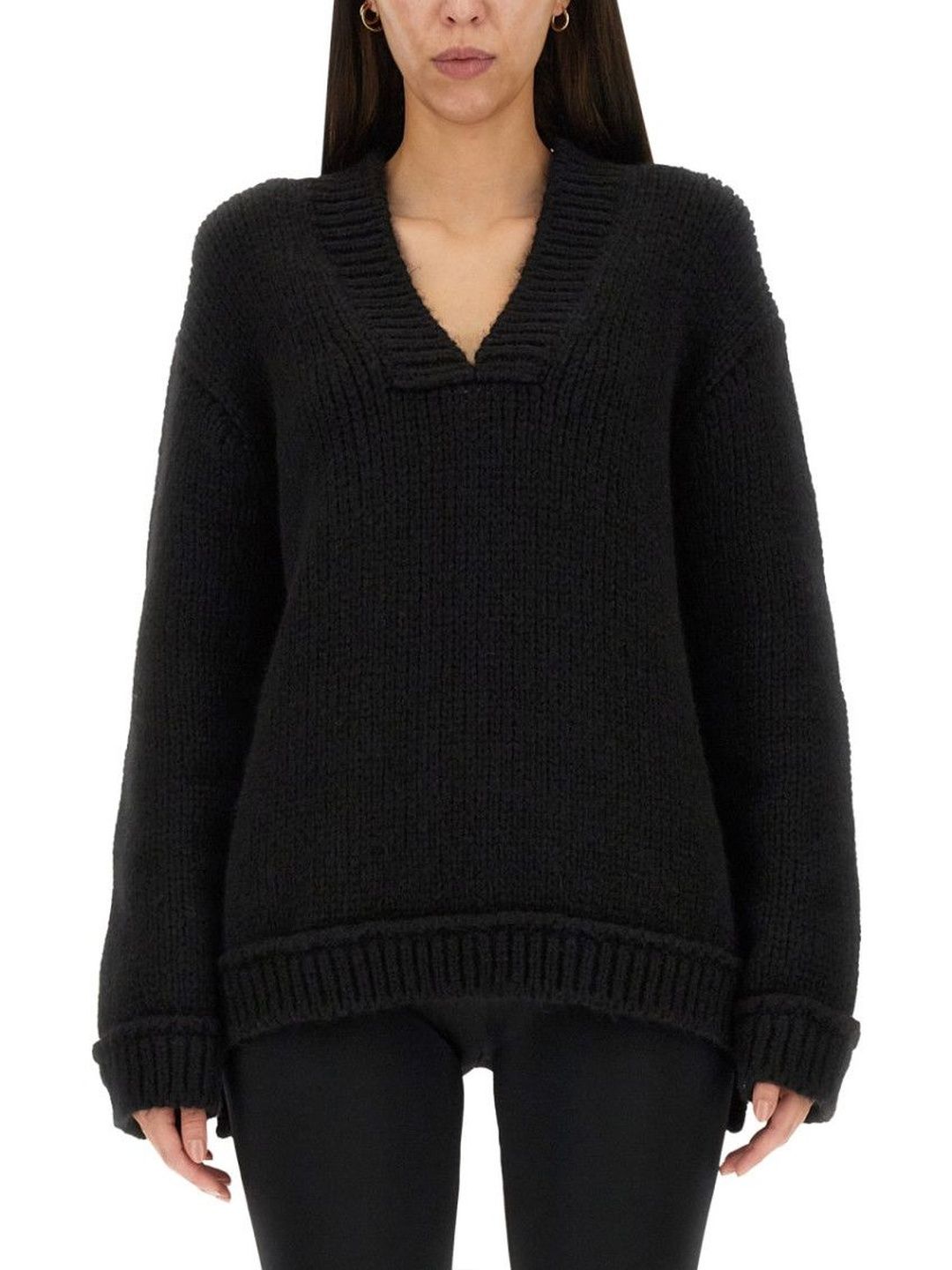 tom ford Black Knitted V Neck Sweater-picture-15