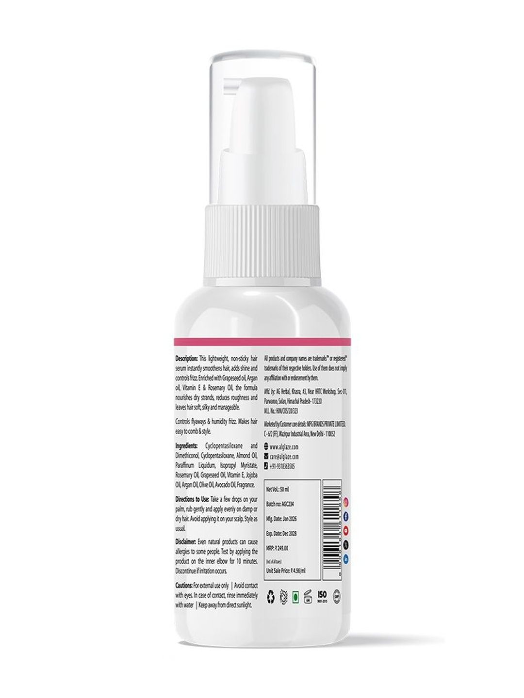 ALGLAZE Grapes Seed Hair Serum - 50 g-picture-4