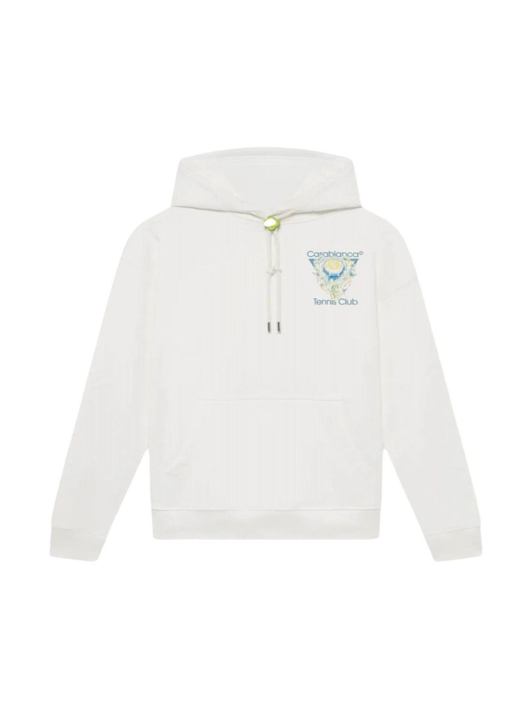 White Graphic Print Hoodie-image-10