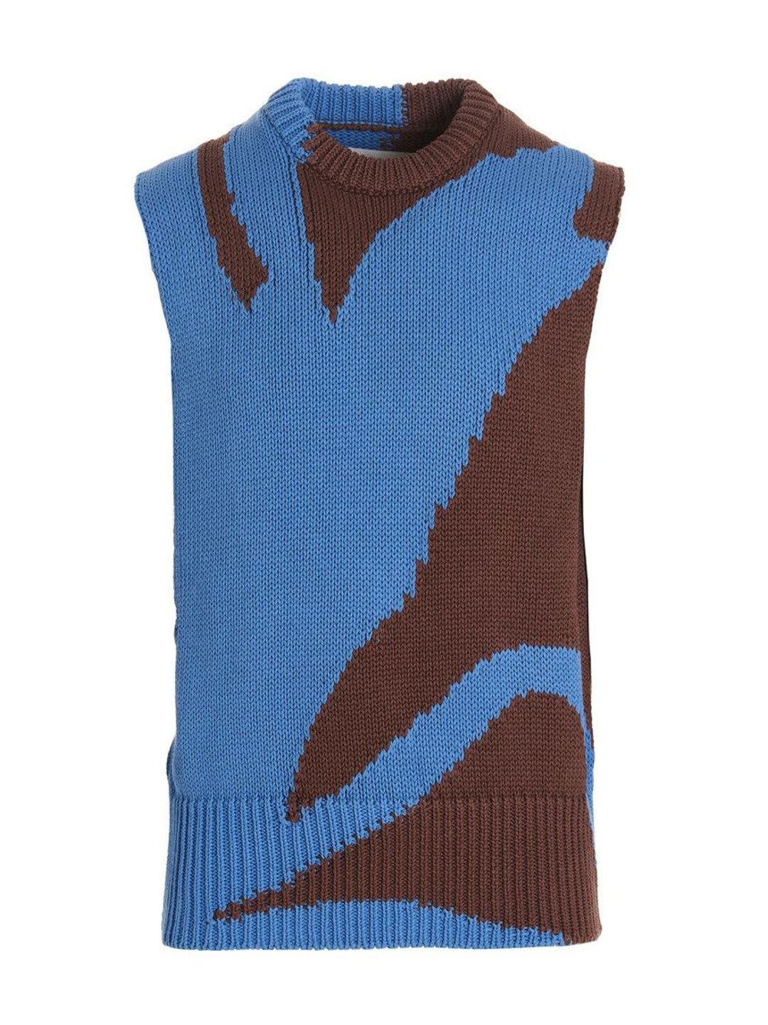 jil sander Blue Abstract Sweaters-picture-18