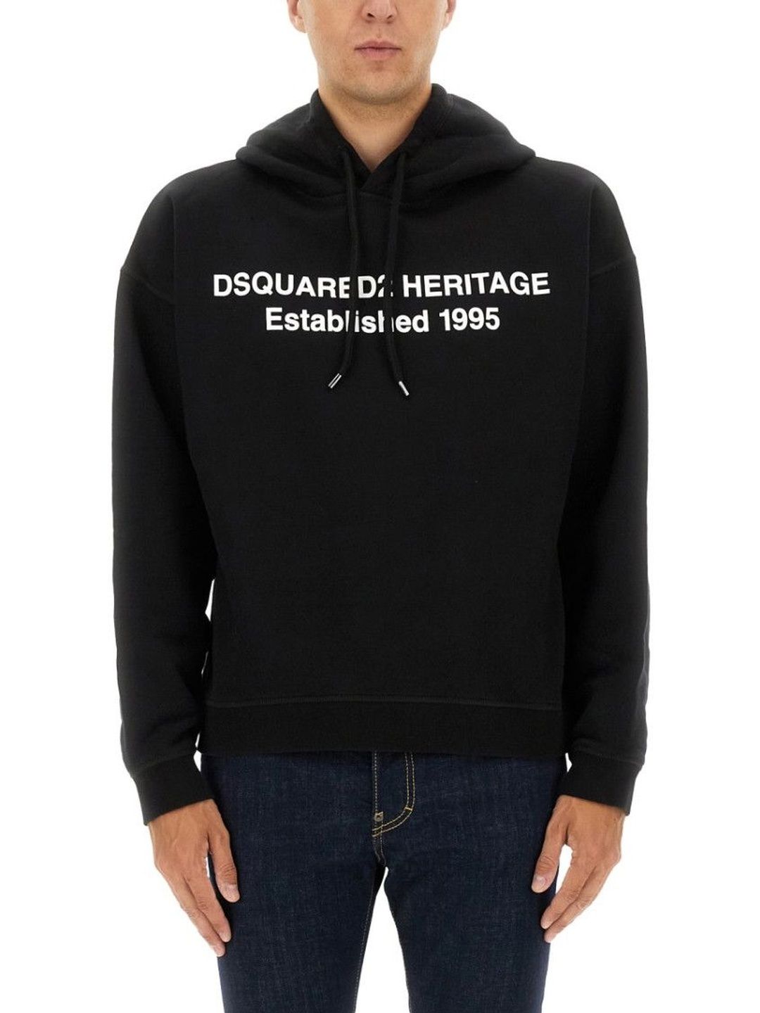 dsquared2 Black Graphic Hood Sweatshirt-picture-27