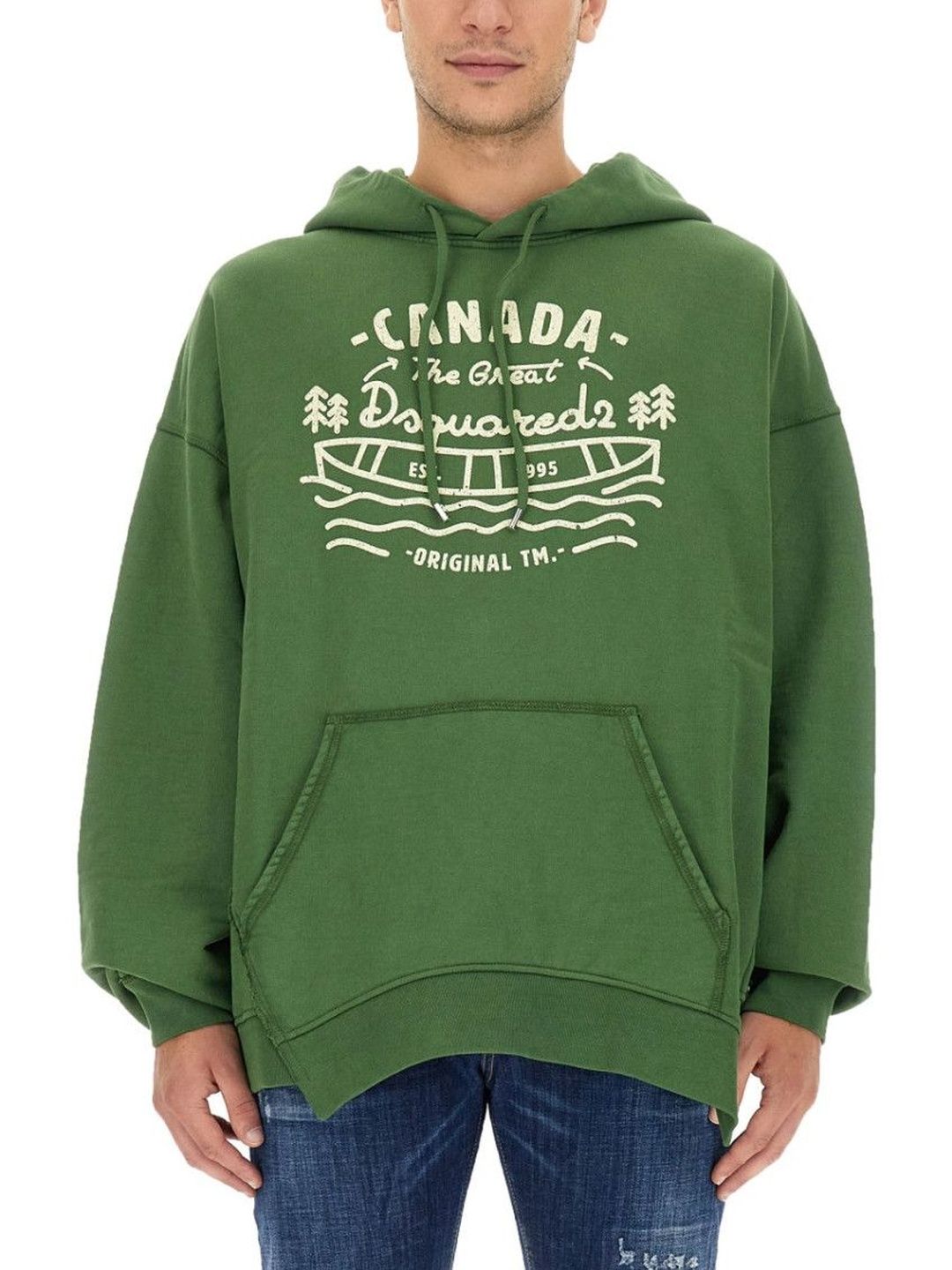 dsquared2 Green Graphic Hood Sweatshirt-picture-38