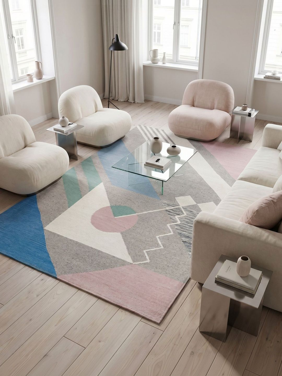 Jaipur Rugs Beige Geometric Woollen Carpet-image-46