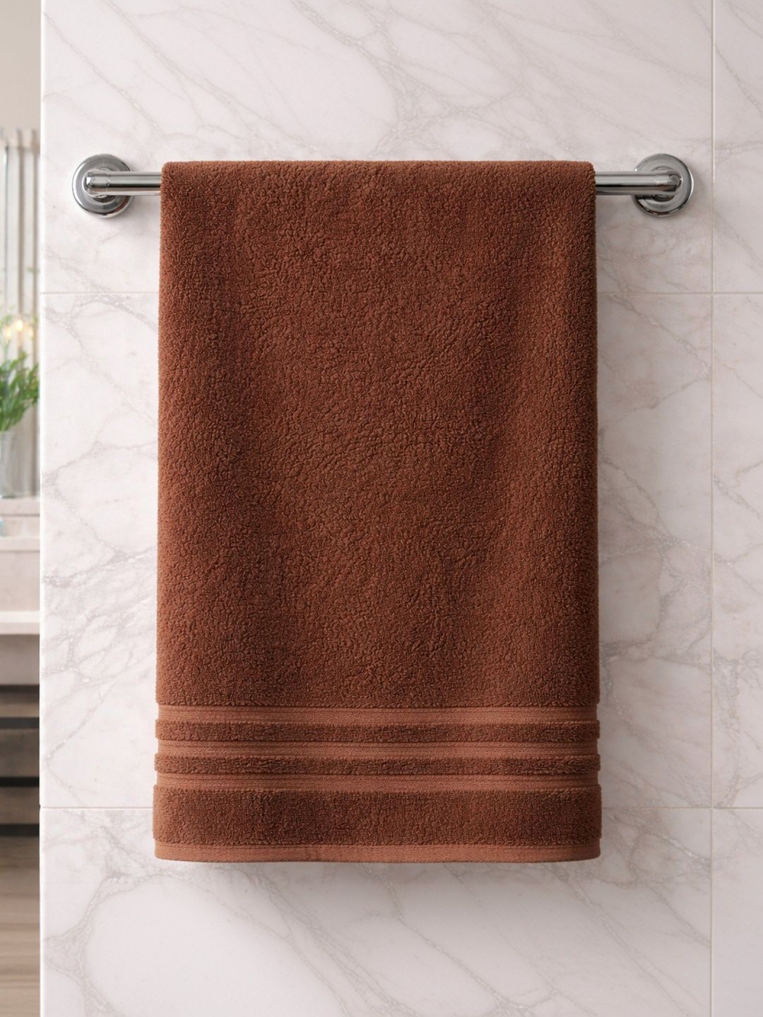 VAASINI Coffee Brown 1 Terry Cotton 400 GSM Bath Towel-image-10