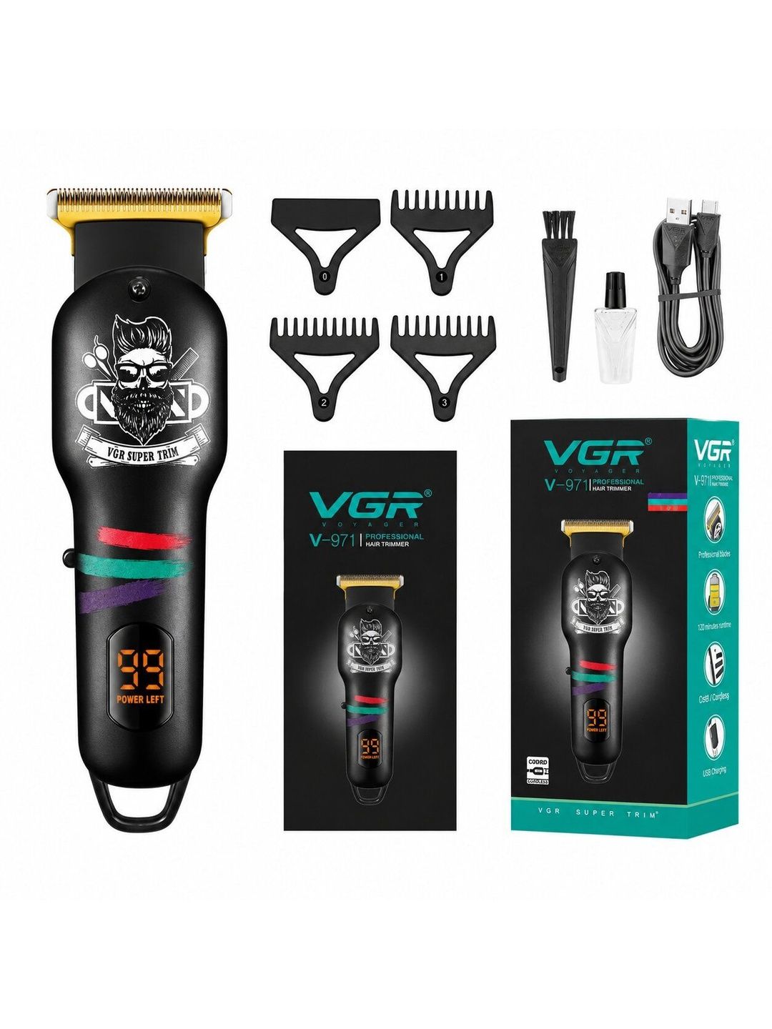 VGR V-971 LED Display Hair Trimmer-image-7
