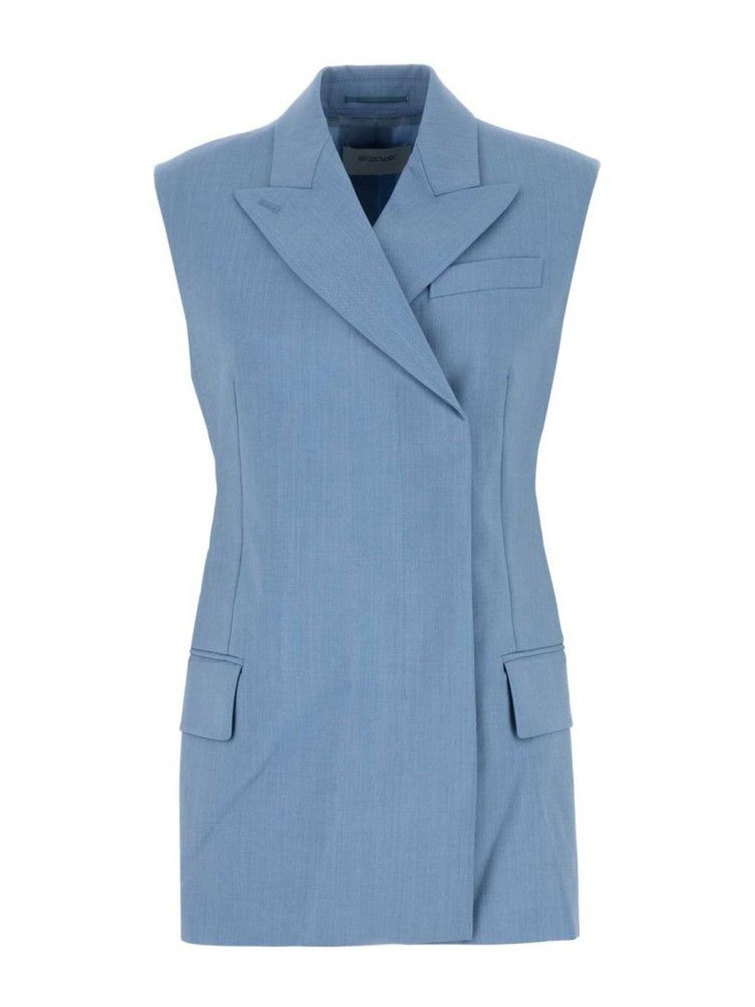 sportmax Light blue wool blend Ilex vest-picture-10