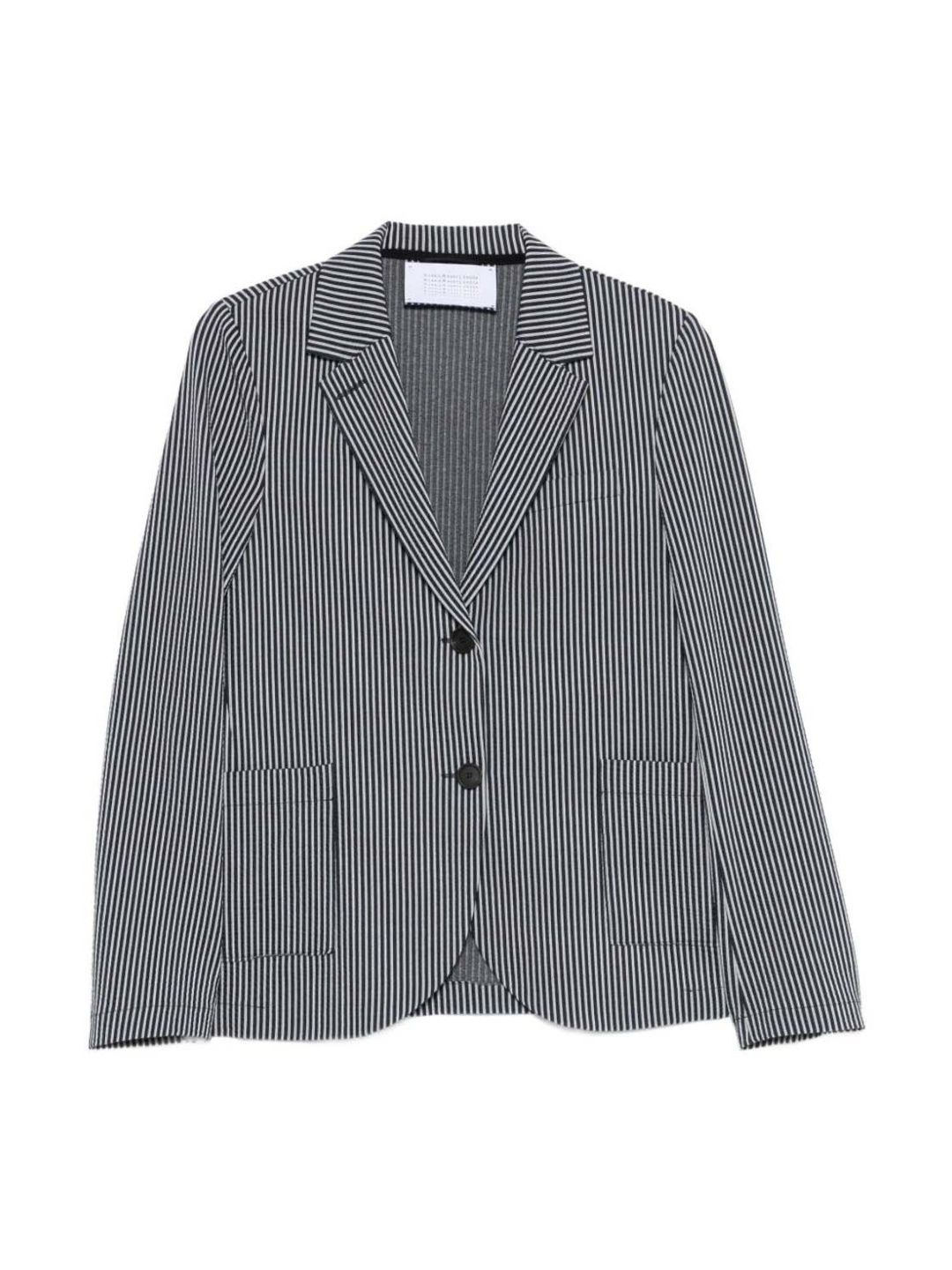 Blue Stripes Notched Lapel Blazer-image-41