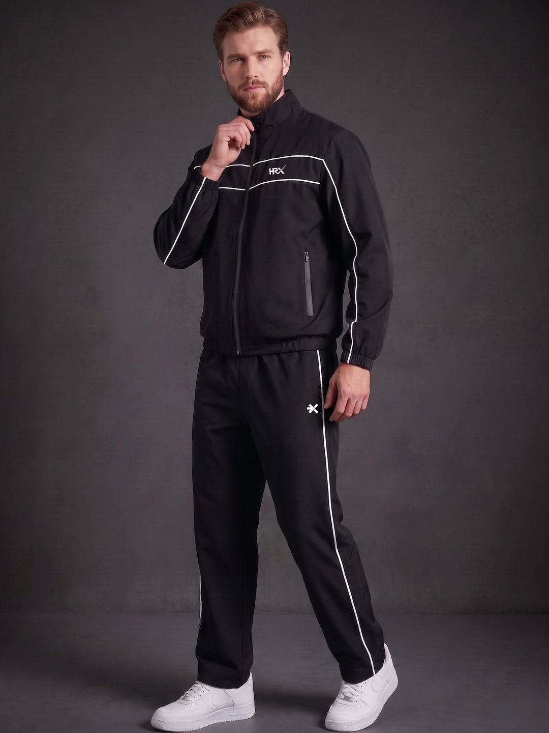 HRX by Hrithik Roshan Athleisure Brand Logo Tracksuit-image-21