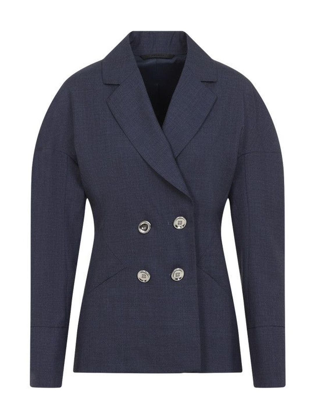 Denim Blue Slim Fit Blazer-image-1