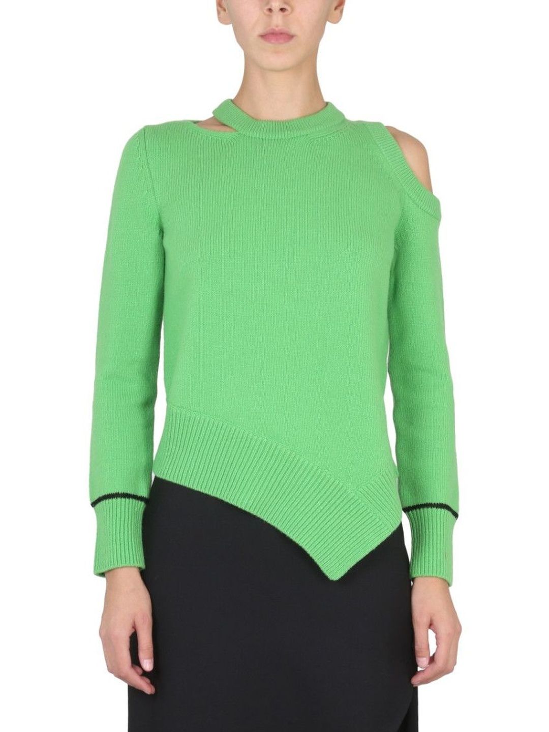 Green Knitted Round Neck Sweater-image-26