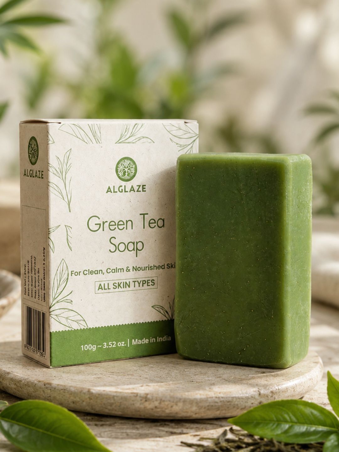 ALGLAZE Green Tea Soap - 100 g-image-42