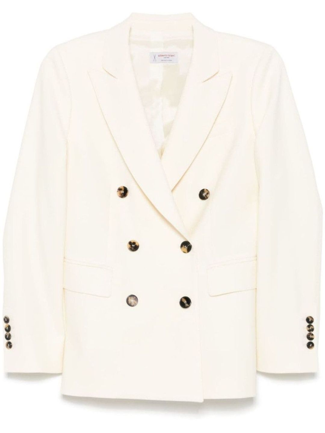 alberto biani White Double-breasted Blazer-picture-14