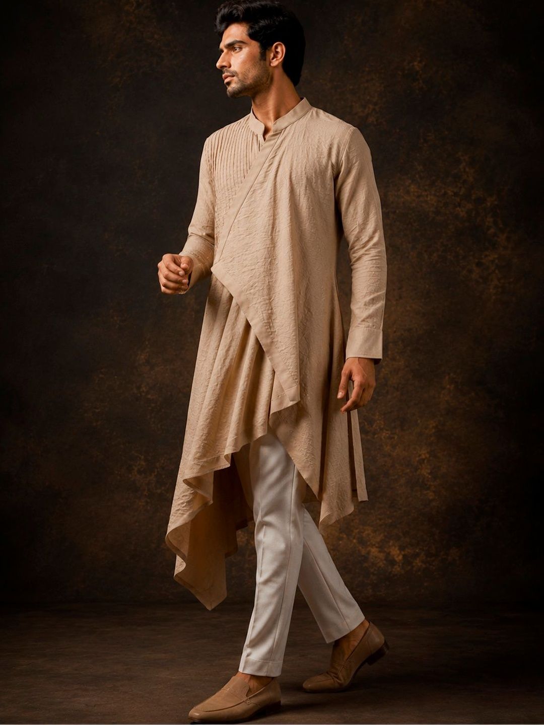 Abeo Men Asymmetric Anarkali Kurta-picture-8