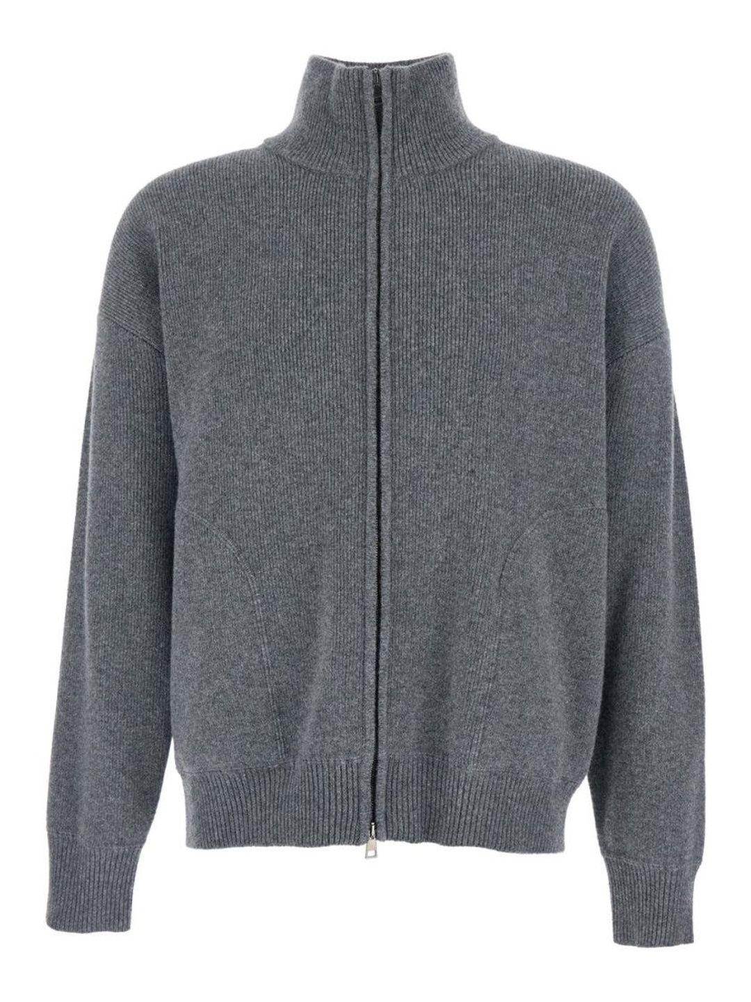 roberto collina Grey Mock Collar Sweatshirts-picture-33