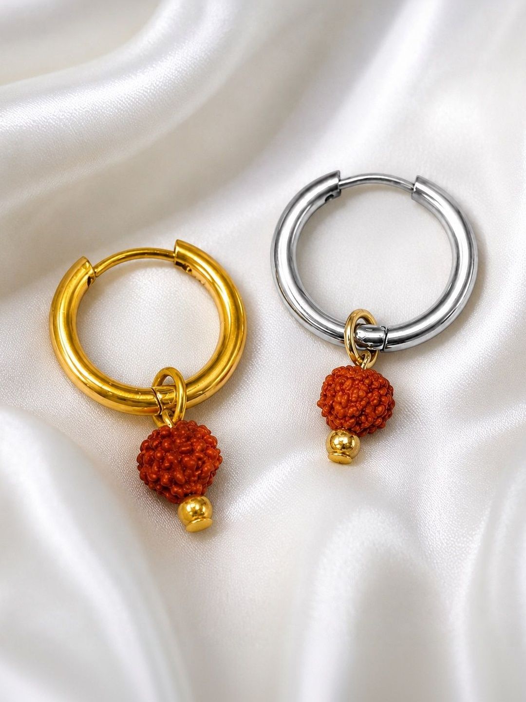 Stylewell Stainless Steel Circular Hoop Earrings-picture-18